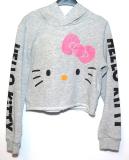 Kort hoodie med Hello Kitty
