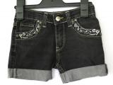 Svarta stretchiga jeans-shorts