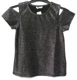 Glittrig cold shoulder topp